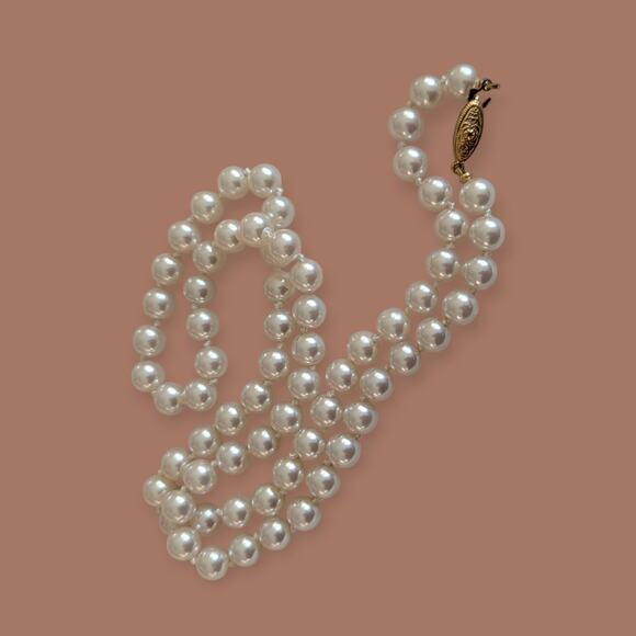 Great Grandmother's Glassine Pearls - Picture 3 of 5